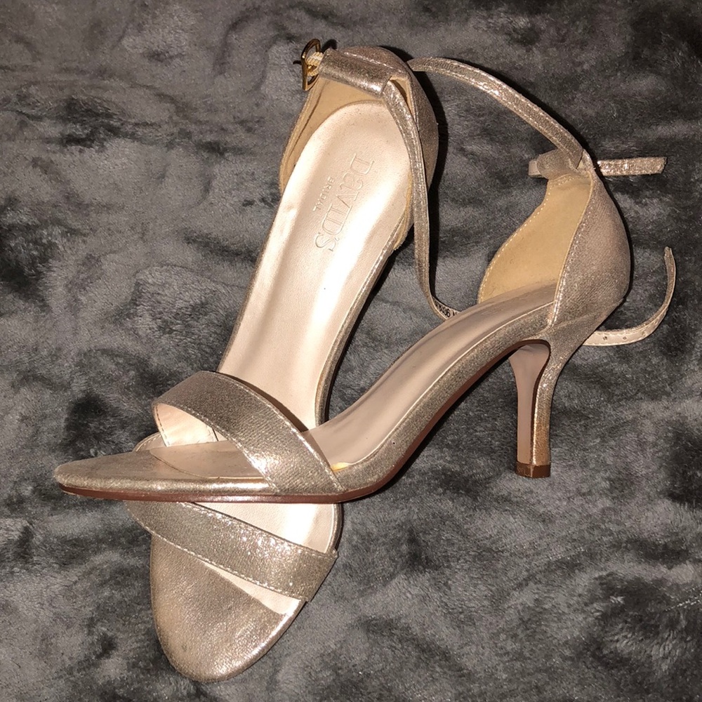 Gold shimmery heels